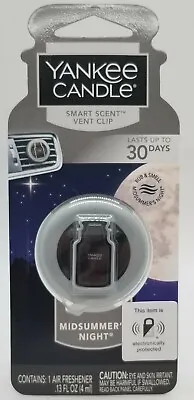 Yankee Candle SMART SCENT VENT CLIP Air Freshener - MIDSUMMER'S NIGHT NEW In BOX • $8.95