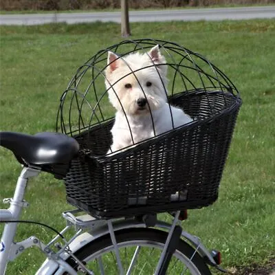 £57.98 • Buy Rear Mounted Bicycle Rack Travel Cycling Basket Dog Cat Pet Bike Carrier Wicker