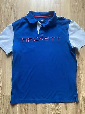 Genuine Hackett Golf HMX1008B Men's Golf Polo Shirt Blue Medium • £8.99