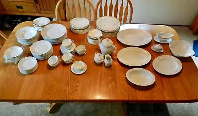 Vintage Richard Ginori Vecchio China Set Bianco White [67-Piece Set] • $3000