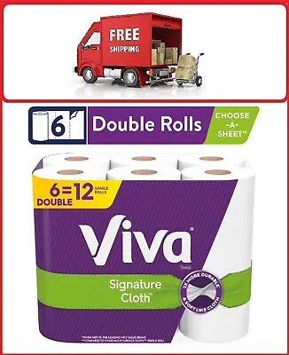 Viva Signature Cloth Paper Towels 6 Double Rolls 94 Sheets Per Roll 564 Sheet • $29.78