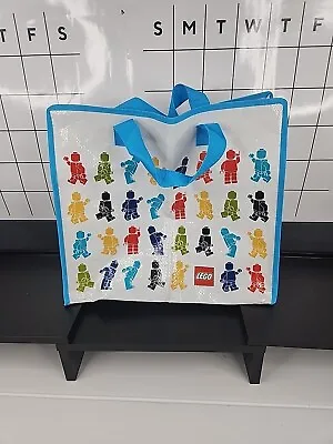 LEGO Shopper Tote Reuseable Bag Bold Logo Figures With Zipper 15” X 14” X 6.5” • $21.99