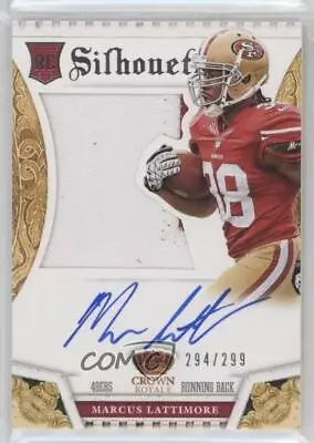 2013 Panini Crown Royale Silhouettes /299 Marcus Lattimore #223 Rookie Auto RC • $9.44