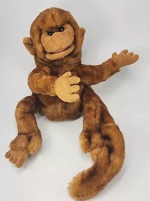 Folkmanis Folktails Classic Monkey Chimp Zoo Hand Puppet Plush Long Tail • $16.09