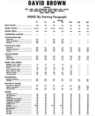 David Brown 770 880 780 990 1200 3800 4600 TMM Workshop Manual • £30