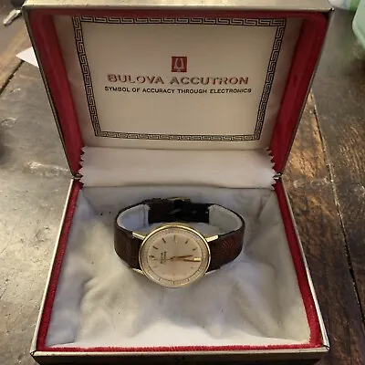 Old Bulova Accutron Gents Vintage Wristwatch & Original Box No Papers / Receipt • £750