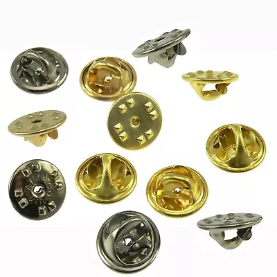 Lot 50 Choice Gold Chrome Lapel Pin Butterfly Clutch Military Clasp Fastener  • $6.15