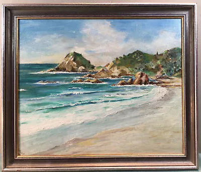 Gellert  Flynns Beach NSW Framed Oil Painting • $124.25