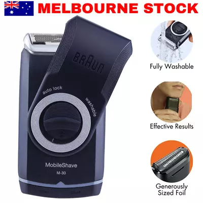 BRAUN Mens Shaver Razor MobileShave Shaver M30 Portable Travel Shaver For Men • $32.99