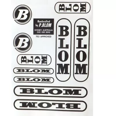 Blom Decals For Vintage Retro Bicycle  • $58
