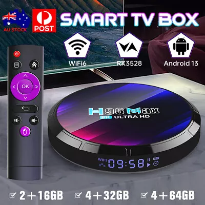 2024 Upgraded H96 MAX Smart Android 13.0 TV Box Quad Core 8K HD Stream Player • $58.49