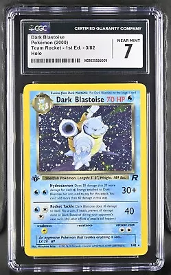 2000 PSA CGC 7 Dark Blastoise Team Rocket 1st Ed Holo Pokemon Card #3 CLEAN LOOK • $169.99