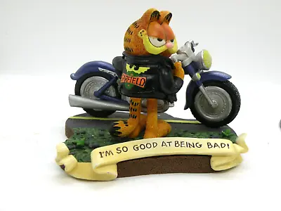 Westland PAWS  I'm So Good At Being Bad  Garfield  With His Motorcycle Figurine • $22.50