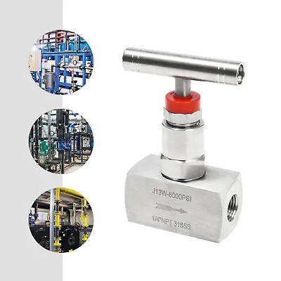 2 Port Heavy Duty Straight Needle Valve Industrial Hydraulic Flow Control Valve • $26