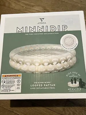 Minnidip Pool Mini Dip Designer Inflatable Kids  Looped Rattan NEW • $30