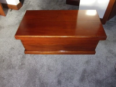 Vintage Wooden Chest Trunk Blanket Box Toy Box Or Coffee Table Used • £45
