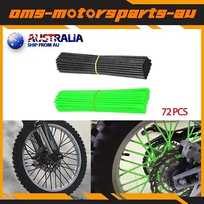 72x Wheel Spoke Skin Cover Wrap Kit For Motorcycle Motocross Dirt Bike Colors • $9.39