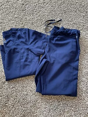 Barco One Scrub Uniform Navy Blue Women’s Small Jacket Pants Set • $30