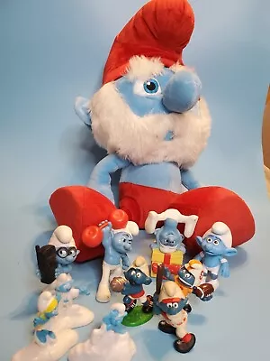 SEE VIDEO !!  Vintage Smurfs Figures Lot  Collection  Figures Plush LOOK!! • $29.75