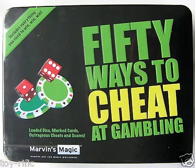 Marvins Magic Fifty 50 Ways To Cheat At Gambling In Tin Box - New & Sealed!! • £12.95