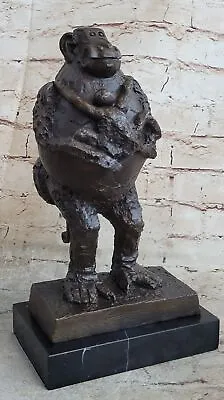 Art Deco Picasso 100% Genuine Bronze Monkey And Infant Sculpture Lost Wax Art NR • $699