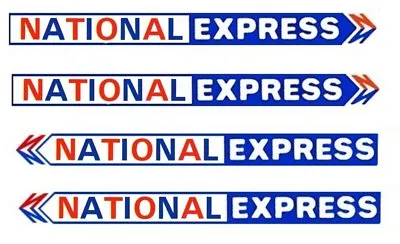 MODEL BUS WATERSLIDE TRANSFERS 1/76th NATIONAL EXPRESS SIDE FLEETNAMES  2 PAIRS • £4