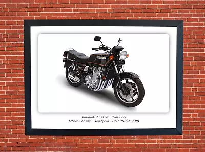 Kawasaki Z1300-6 Motorcycle A3 Poster Photographic Paper Wall Art • £9.99