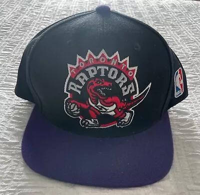 Mitchell And Ness Toronto Raptors NBA Snapback Hat Black/Purple Front Logo • $13
