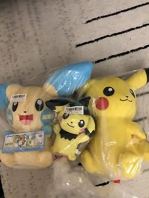 Pokemon Plush Bundle Brand New! Pikachu Pichu Minun! • $59.99