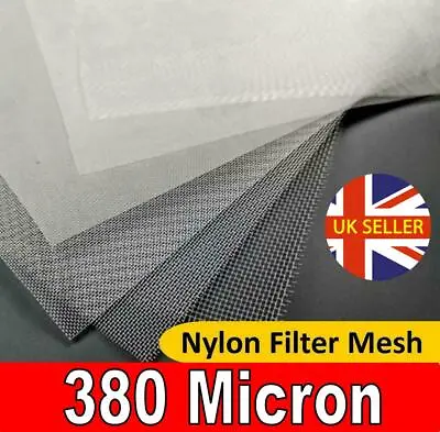 380 MICRON NYLON MESH 20cm X 20cm SIEVE FILTER SCREEN STRAINER FOOD GRADE • £6.99