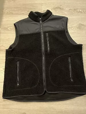 H&m Black Fleece Vest Full Zip Size Xl Nwot • $13