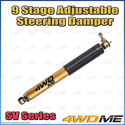 Fits Nissan Navara D22 4WD SV 9 Stage Adjustable Steering Damper Stabiliser Kit • $280.50