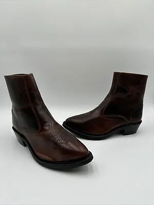 NWOB Old West Boots Men’s Nate Brown Leather Ankle Boots Size 9EE • $44.99