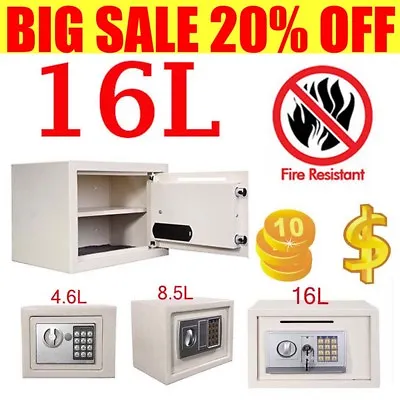 £18.80 • Buy Safe Electronic Digital Steel Security Home Office Money Cash Safety Box Lock