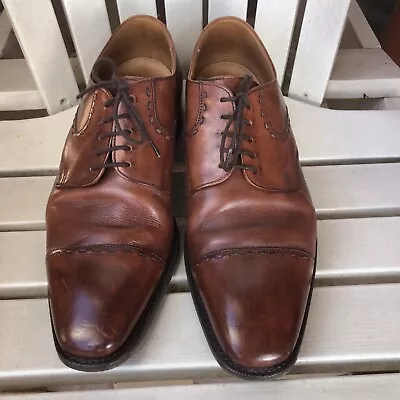 Joseph Cheaney Derby Shoes Leather Uk 8 Mens Rory Fit F • £65