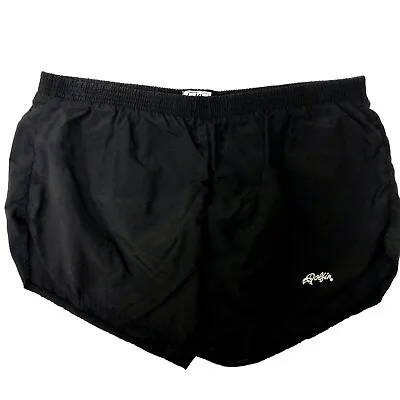 Vintage 80 90's Dolfin Men Black Nylon SPRINTERS Running Track ATHLETIC Shorts L • $69.99