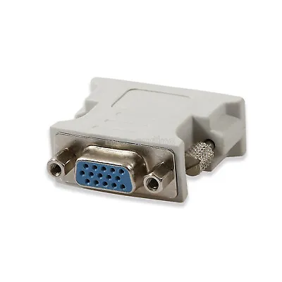 15 Pin VGA Female To 24+1 Pin DVI-D Male Adapter Video Converter For PC Laptop • $1.87