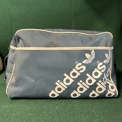 Vintage Adidas Unisex Blue/Green Shoulder/Duffle Gym Bag Logo Vintage Retro 1979 • $69