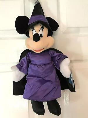 Disney Toy Factory 14 Inch Minnie Mouse Witch Plush Toy Purple W/Cape - No Broom • $7