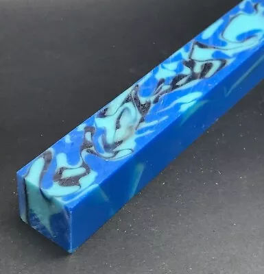 WOOD-TURNING - 5 X Acrylic Pen Blanks Blue Camo • £19.99