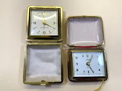 Vintage Travel Alarm Clock Lot Of 2 • $15.99