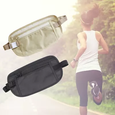 £4.39 • Buy Waist Belt Money Passport Bum Bag Wallet Hidden Pouch Travel Secret Waist Belt