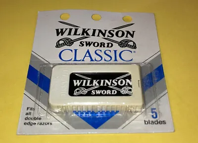 Vintage Wilkinson Sword Double Edge Razor Blades 5 Blades Pack • $1.95