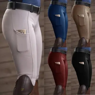 Women Outdoor Horse Riding Pants Breeches Stretch Skinny Leggings Sports US • $16.99