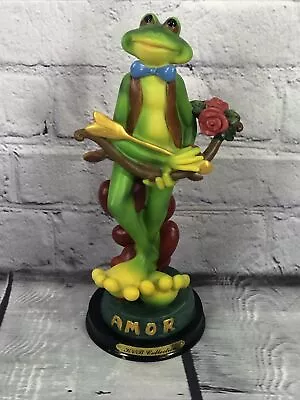 Vtg KVB Collection Whimsical Frog Of Amor Sculpture 9'' Tall • $39.95