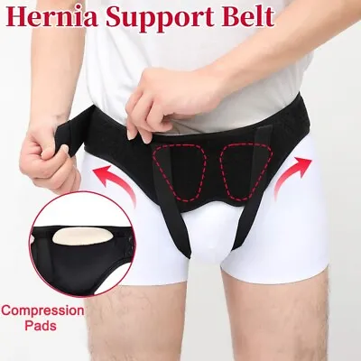 Inguinal Groin Hernia Belt For Men Abdominal Groin Removable Support Truss Brace • £7.79