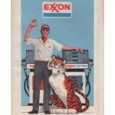 Vtg. 1974 Exxon Gas Station Tiger Ohio State 70s Travel Road Map Highway Old Oil • $17.04