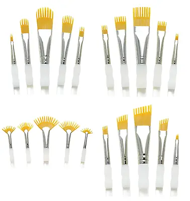 Royal Aqualon Wisp Comb Brushes Artists Watercolour Acrylic Paint Brush Art Sets • £20.95
