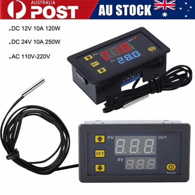 $89.89 • Buy LCD Digital Thermostat Temperature Controller Meter Regulator W3230 DC 12V 24V