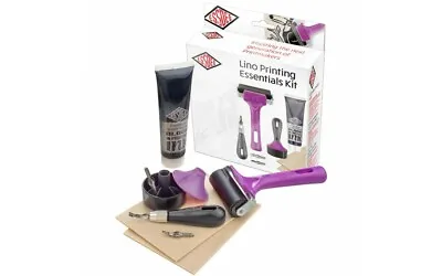 £18.99 • Buy Essdee 10 Piece Essential Block Printing Lino Cutting & Printing Starter Kit Set